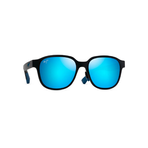 Maui Jim Noa Asian Fit B649-02 Matte Black / Blue Hawaii Polarised Lenses