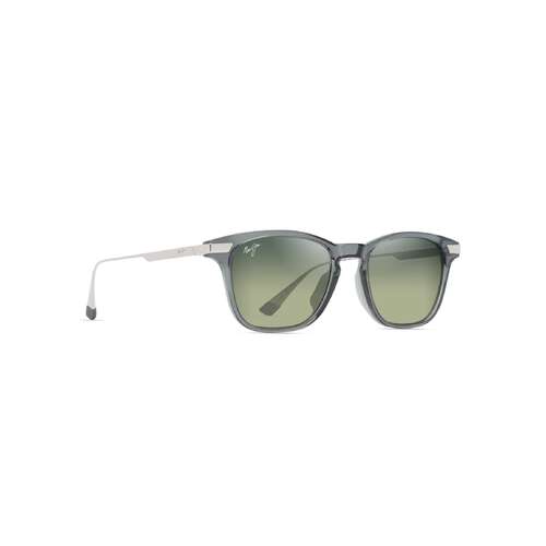 Maui Jim ManaOlana HTS623-14 Shiny Transparent Grey w Silver / Maui HT Polarised Lenses