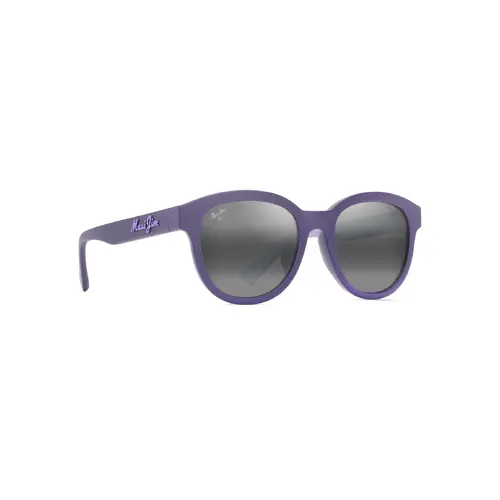 Maui Jim Ihupani Asian Fit 658-28 Matte Dark Violet w Purple Int / Neutral Grey Polarised Lenses