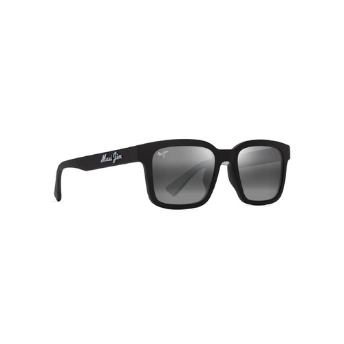 Maui Jim Opiopio Asian Fit 659-02 Matte Black w Gradient Effect / Neutral Grey Polarised Lenses