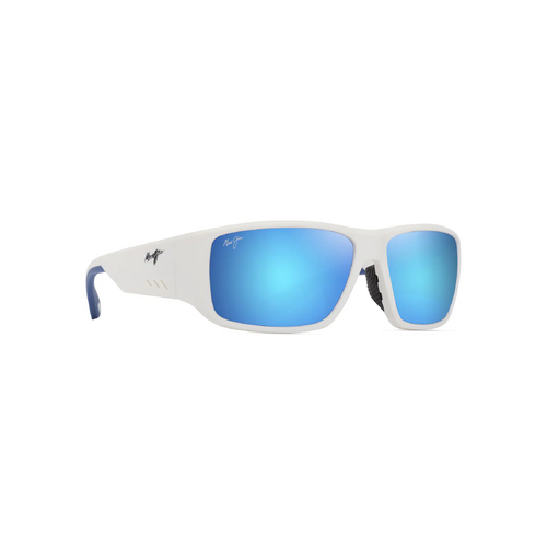 Maui Jim Keha Asian Fit B664-05 Matte White / Blue Hawaii Polarised Lenses