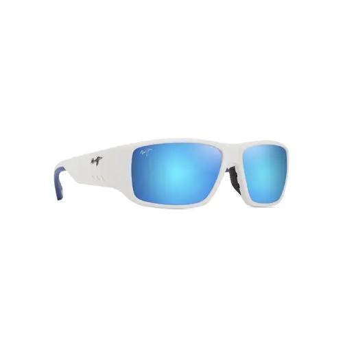 Maui Jim Keha Asian Fit B664-05 Matte White / Blue Hawaii Polarised Lenses