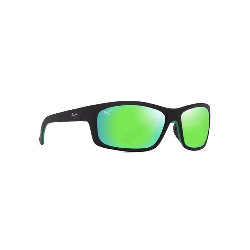 Maui Jim Kanaio Coast GM766-02 Matte Black w Green / MauiGreen Polarised Lenses