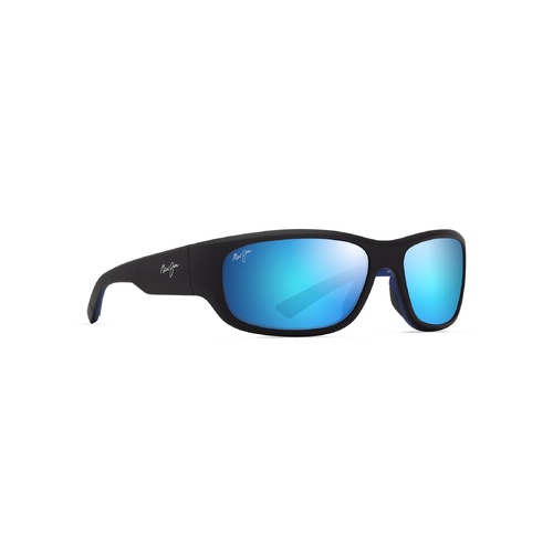 Maui Jim Ma'ukele B682-02A Matte Black w Blue / Blue Hawaii Polarised Lenses