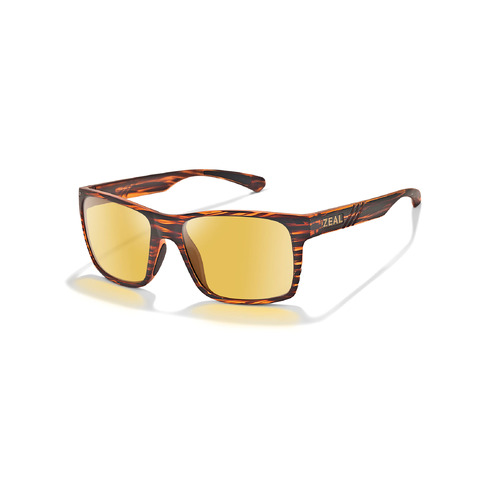 Zeal Brewer 10414 Matte Woodgrain / Auto Sun Polarised Lenses