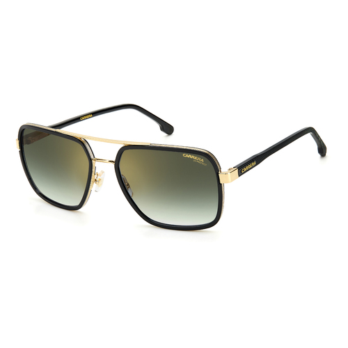 Carrera 256/S RHL D6 58 Gold Black / Green Gradient Gold Mirror Lenses