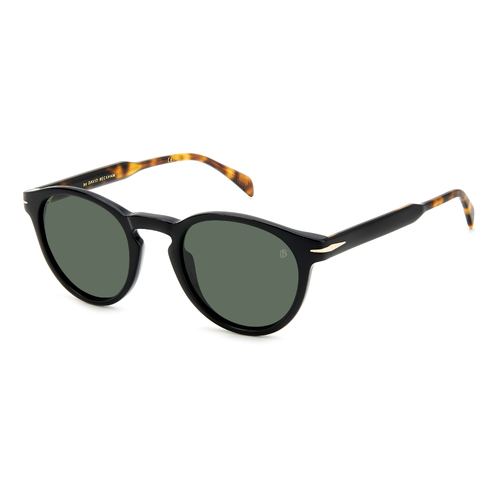 David Beckham DB 1111/S WR7 O7 50 Black Havana / Green Light Green Lenses