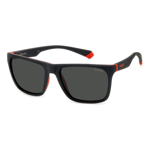 Polaroid PLD 2141/S BLX M9 57 Matte Black Red / Grey Polarised Lenses