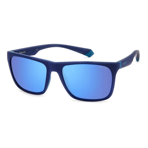 Polaroid PLD 2141/S VGL 5X 57 Matte Blue Azure / Blue Mirror Polarised Lenses