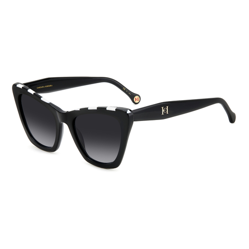 Carolina Herrera HER 0129/S 80S 9O 55 Black White / Dark Grey Gradient Lenses