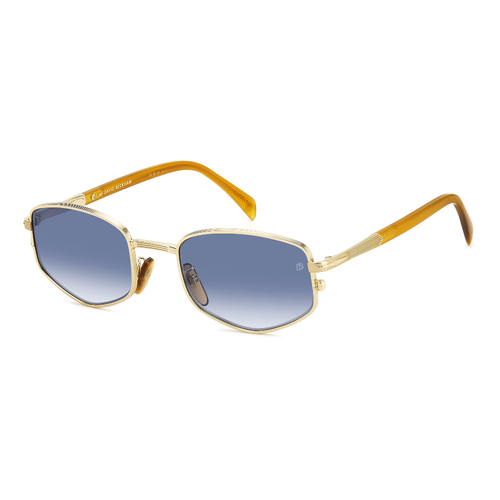 David Beckham DB 1129/S F6W 08 52 Gold Horn / Dark Blue Gradient Lenses