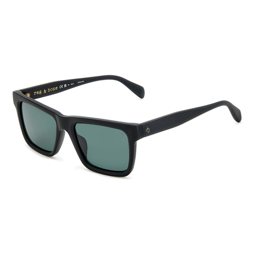 Rag & Bone RNB5053/G/S 003 QT 54 Matte Black / Green Lenses