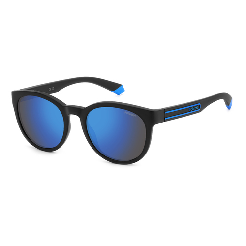 Polaroid PLD 2150/S OY4 5X 52 Black Azure / Blue Mirror Polarised Lenses