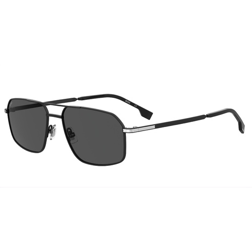 Hugo Boss BOSS 1603/S 124 IR 58 Matte Black Silver / Grey Lenses