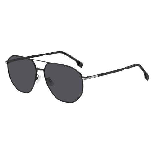 Hugo Boss BOSS 1612/F/SK 124 IR 61 Matte Black Silver / Grey Lenses