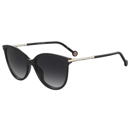 Carolina Herrera HER 0189/G/S 2M2 9O 57 Black Gold / Dark Grey Gradient Lenses