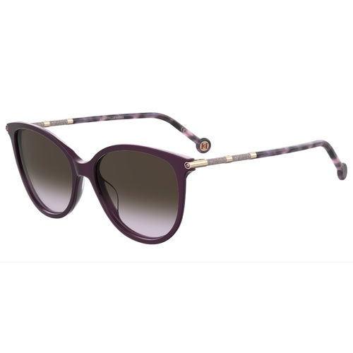 Carolina Herrera HER 0189/G/S T1W QR 57 Plum Gold / Brown Violet Gradient Lenses