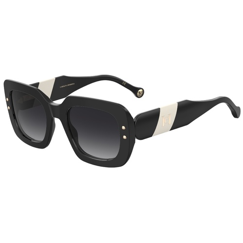 Carolina Herrera HER 0186/S 80S 9O 52 Black White / Dark Grey Gradient Lenses