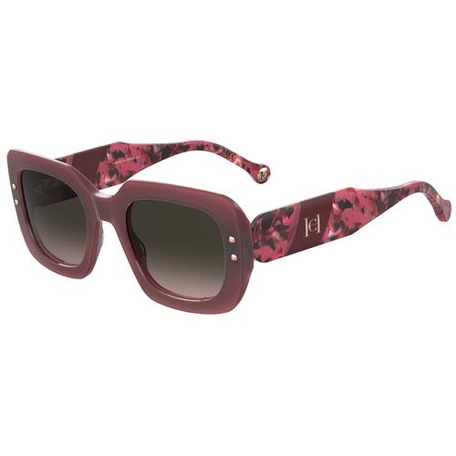 Carolina Herrera HER 0186/S 82U M2 52 Burgundy Red Havana / Brown Pink Gradient Lenses