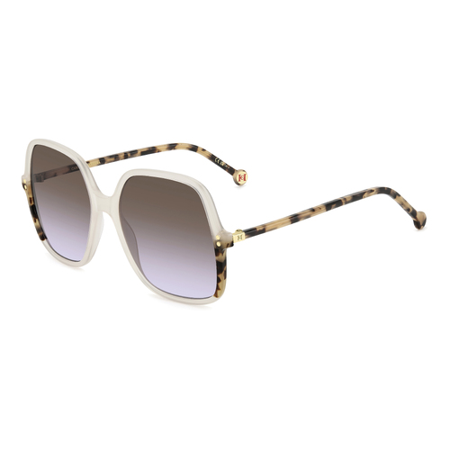 Carolina Herrera HER 0244/S SZJ QR 56 Ivory / Brown Violet Gradient Lenses