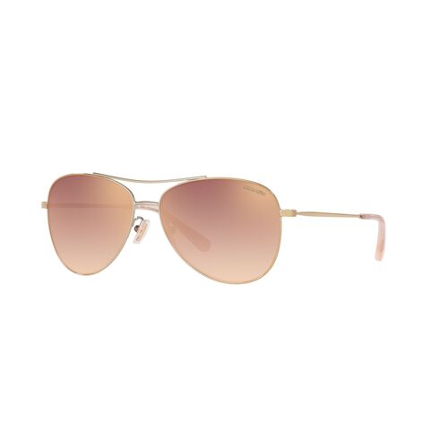 Coach HC7079 90056F-58 Light Gold / Rose Gold Gradient Flash Lenses