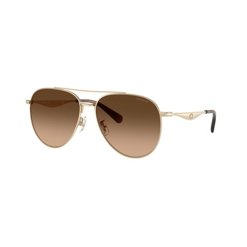 Coach CW193 HC7169 900574-57 Shiny Light Gold / Brown Gradient Lenses