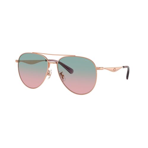 Coach CW193 HC7169 93310Q-57 Shiny Rose Gold / Forest Grape Gradient Lenses