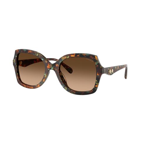 Coach CW225 HC8410U 584474-56 Jade Pearl Tortoise / Brown Gradient Lenses