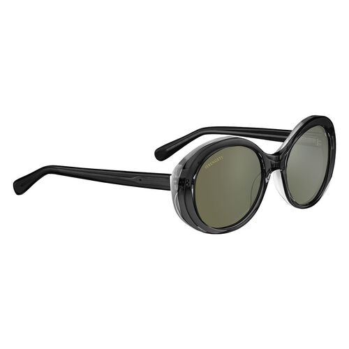 Serengeti Bacall SS541001 Shiny Black Transparent Layer / 555nm Polarised Photochromic Lenses