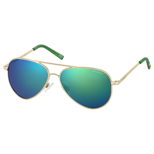 Polaroid Kids PLD 8015/N J5G K7 52 Gold / Green Mirror Polarised Lenses