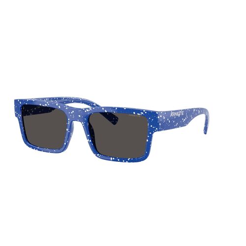 Arnette Omgee AN4344 297087-54 Royal Blue w White Splatter / Dark Grey Lenses