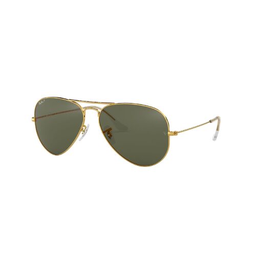 Ray-Ban RB3025 001/58-62 Aviator Polished Gold / Green Classic G-15 Polarised Lenses