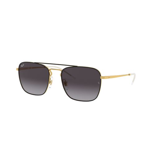 Ray-Ban RB3588 90548G-55 Black On Gold / Grey Gradient Lenses