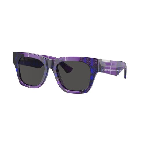 Burberry BE4424 411387-52 Check Violet / Dark Grey Lenses