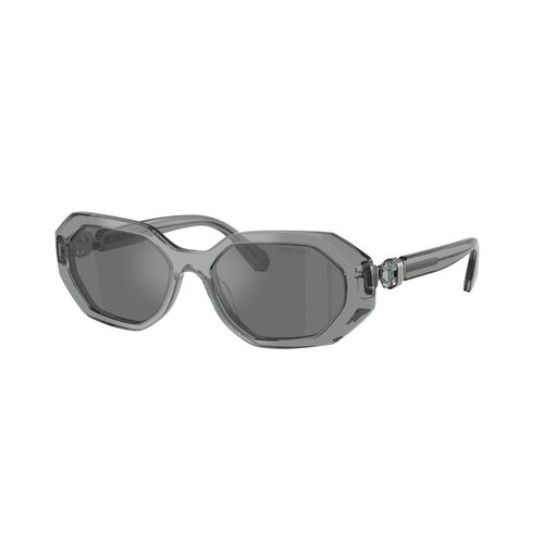 Swarovski SK6028 10626G-54 Transparent Dark Grey / Grey Black Mirror Lenses