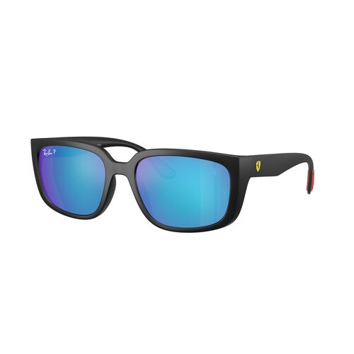 Ray-Ban RB4443M F602A1-57 Scuderia Ferrari Collection Black / Green Mirror Blue Polarised Lenses