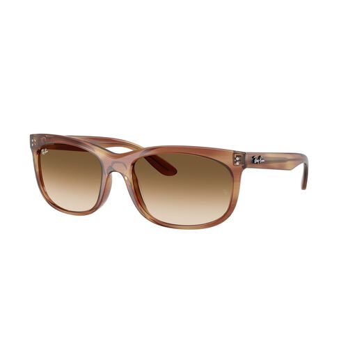 Ray-Ban RB2389 140351-57 Balorette Striped Brown / Clear Gradient Brown Lenses