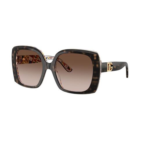 Dolce & Gabbana DG4475 321713-56 Havana On White Barrow / Brown Gradient Lenses