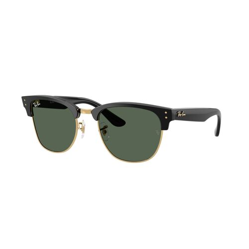 Ray-Ban RBR0504S 6677VR-54 Clubmaster Reverse Black On Arista / Dark Green Lenses