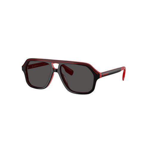 Burberry Kids JB4340 414987-50 Top Black On Red / Dark Grey Lenses