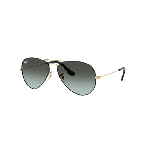 Ray-Ban RB3025 9271GK-58 Aviator Black On Arista / Blue Vintage Gradient Black Lenses