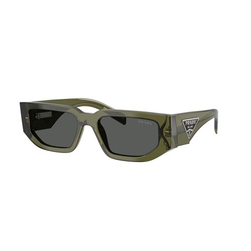 Prada PR09ZS 25A40L-54 Transparent Military Green / Dark Grey Lenses