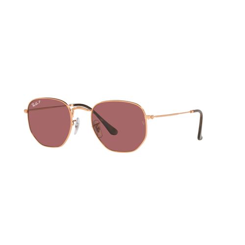 Ray-Ban RB3548N 9202AF-51 Hexagonal Rose Gold / Violet Polarised Lenses