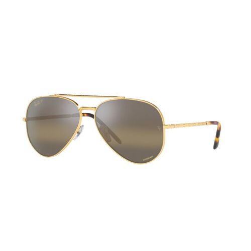 Ray-Ban RB3625 9196G5-58 New Aviator Legend Gold / Brown Gradient Mirror Chromance Polarised Lenses