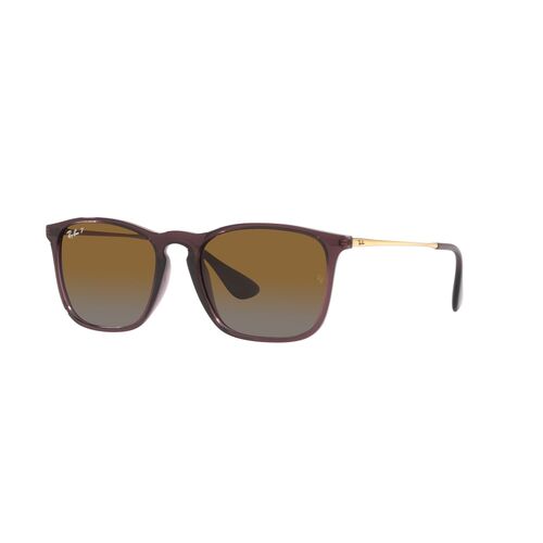 Ray-Ban RB4187 6593T5-54 Chris Transparent Brown / Brown Gradient Polarised Lenses