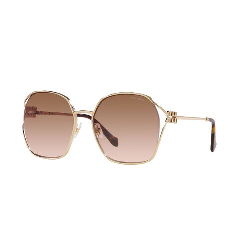 Miu Miu MU52WS ZVN0A6-60 Pale Gold / Brown Gradient Lenses