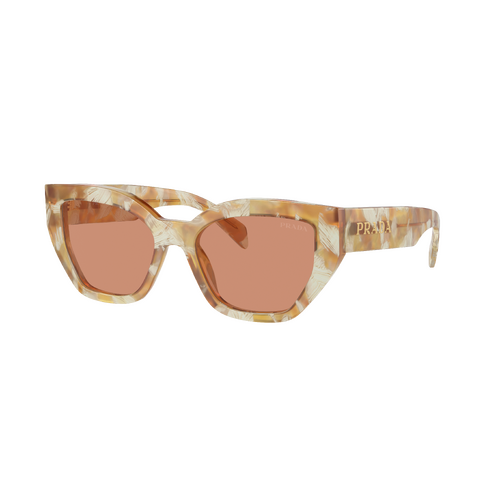 Prada PRA09S 19N20D-53 Desert Tortoise / Brown Lenses