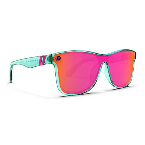 Blenders Millenia X2 VGZ 0F 99 Dance Electric Gloss Crystal Teal / Hot Pink Mirror Polarised Lenses