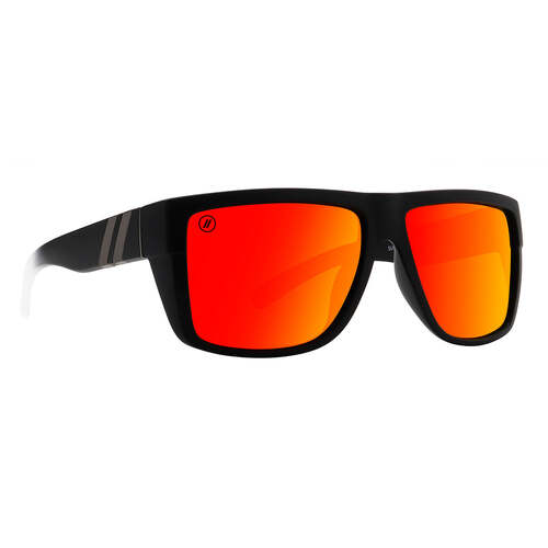 Blenders Ridge 807 0I 58 Sunni Blaze Matte Black / Red Mirror Polarised Lenses