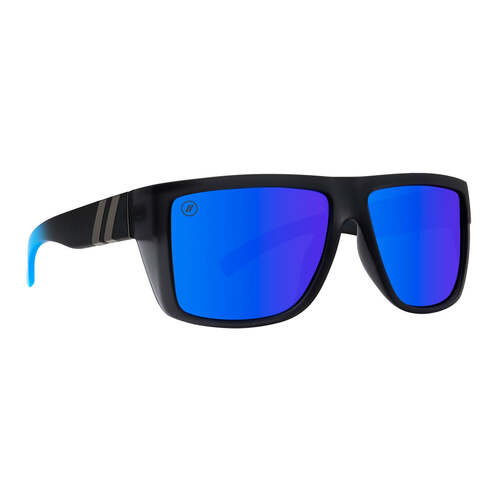 Blenders Ridge 807 C3 58 Rebel Roar Transparent Grey to Blue Fade / Blue Mirror Polarised Lenses